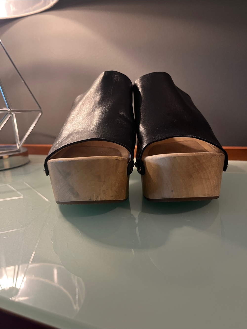 Michael Kors Michael Leather Slide Platform Sandals in Black - Picture 5 of 6